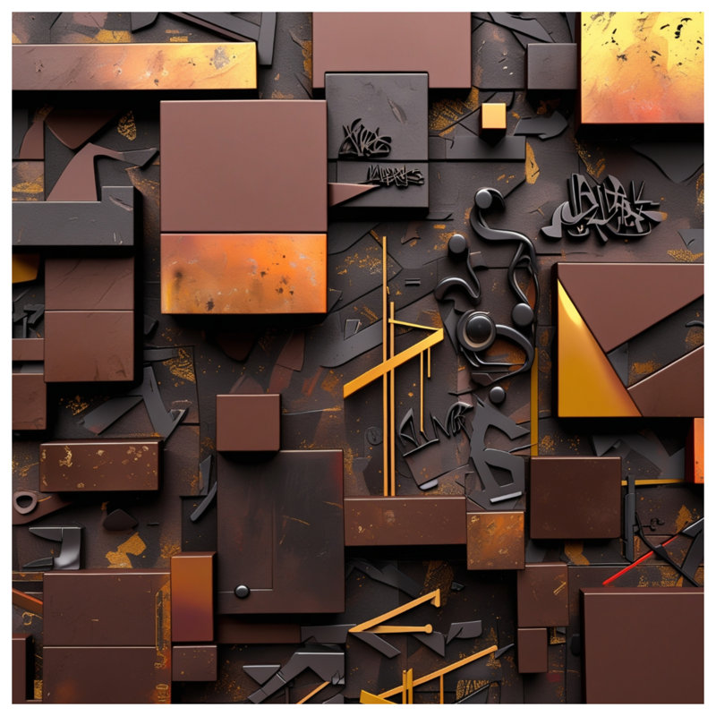 Couvertures géométriques abstraites, L 60 po x H 80 po