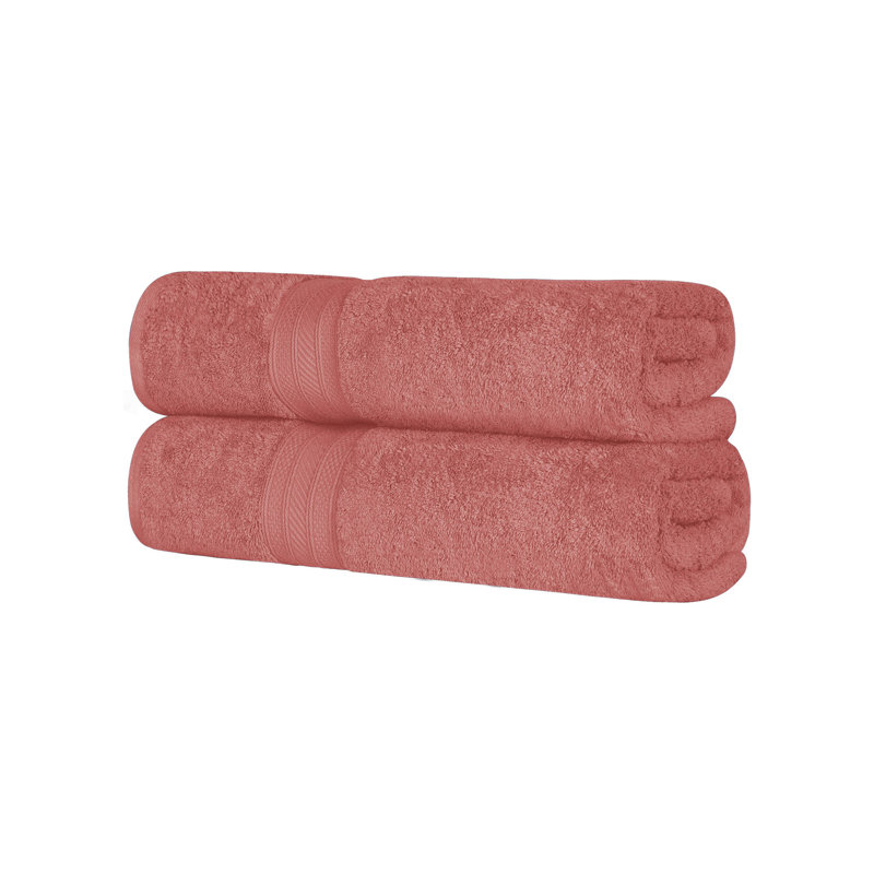 Drap de bain en coton peigné Glenlee, Rosé