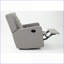 Fauteuils inclinables, fauteuil oscillant pivotant à mouvement manuel avec capitonnage à losanges | Tissu gris foncé-1085864211