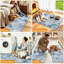 Tapis de cuisine antidérapant lavable et rétro Boho (ensemble de 3)-2067779041