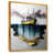 Toile avec cadre flottant or