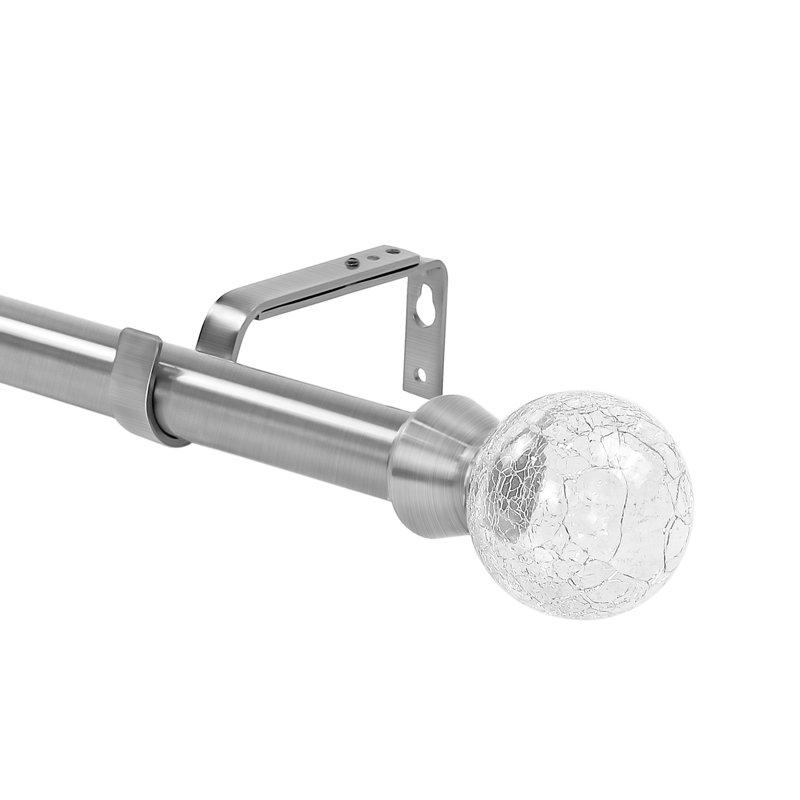 Tringle à rideaux simple 3,25 po 1 po Marvelwood, l 84 po à 120 po, Acier brossé