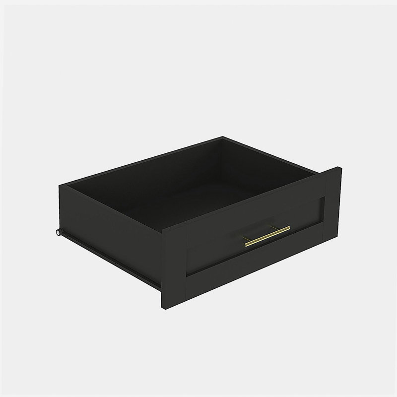 Armoire de rangement haute avec garde-robe de chambre à coucher, Noir