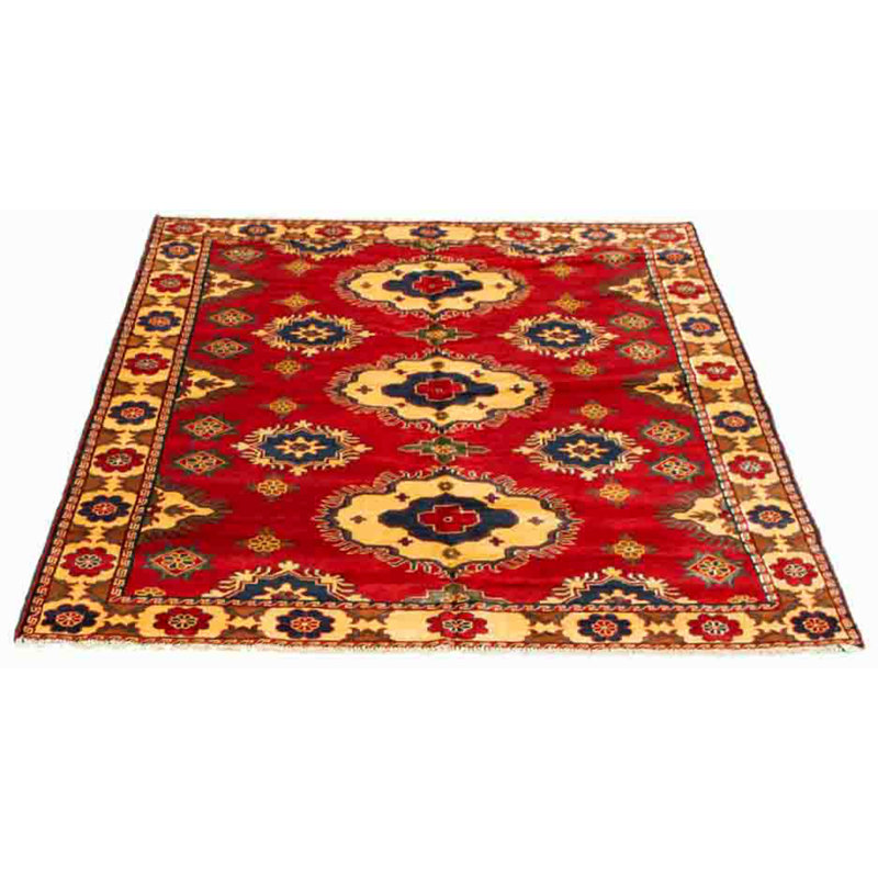 Tapis unique en laine noué à la main 5 pi 10 po x 7 pi 3 po nouvel âge Hadlynn