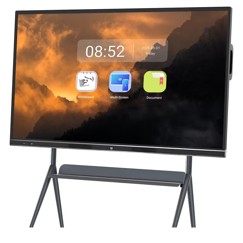 JYXCN 86 "4K IR Touch Board Smart OS Dual Control and Casting sans fil pour salle de classe, recherche et présentation (avec fixation murale incluse)
