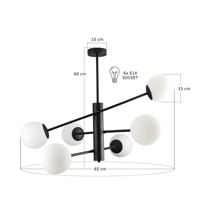 Solen 6-light Flush Mount, White