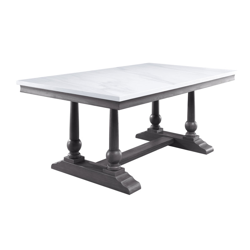 Faux Marble Top Dining Table