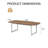 47" Large Outdoor Rectangle Coffee Table