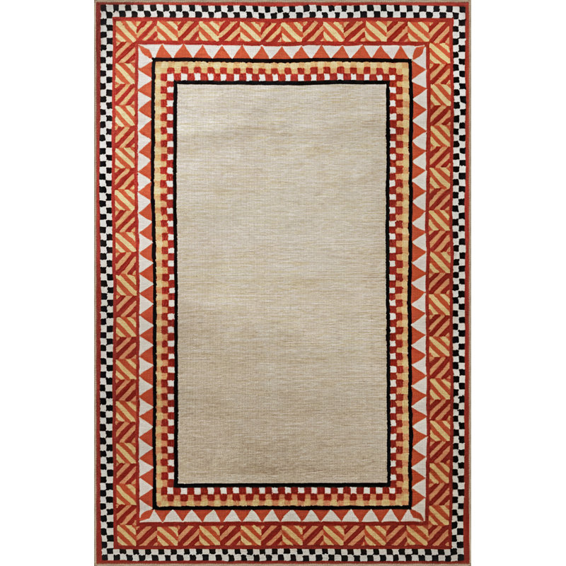 Vontae Moroccan Indoor / Outdoor Rug, Rectangle 5' x 6'7"