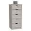 Commode étroite à 5 tiroirs, commode de rangement mince, 42 po Dresser, gris béton-608308298