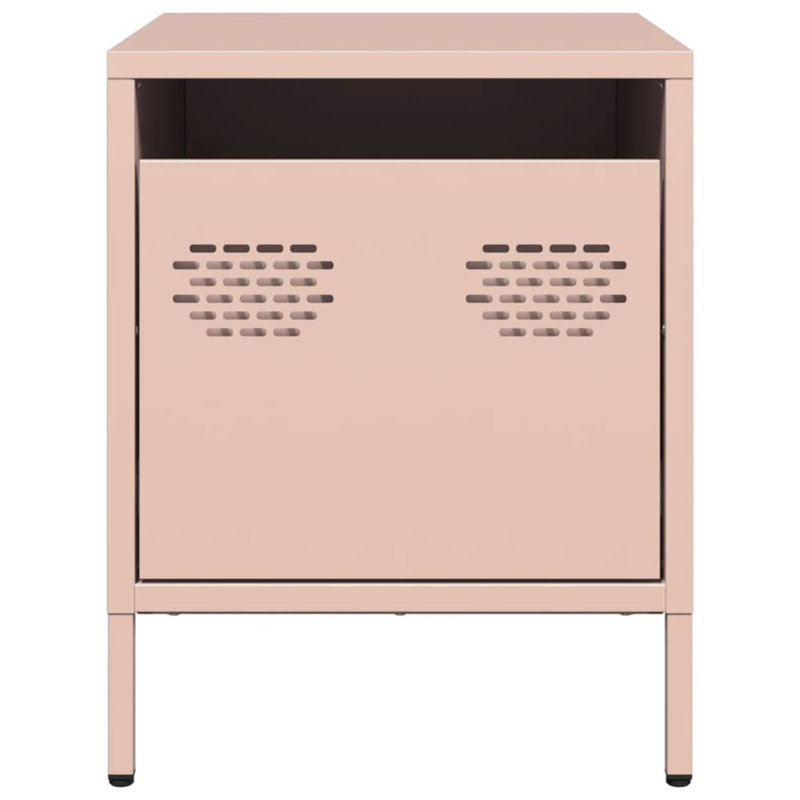 Astraea 35cm W Cold-rolled Steel Bedside Table, Individual, Pink