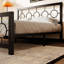 Lit plateforme vintage en métal Avren avec tête et pied de lit, design géométrique, sommier non requis-1063910016-1063910078