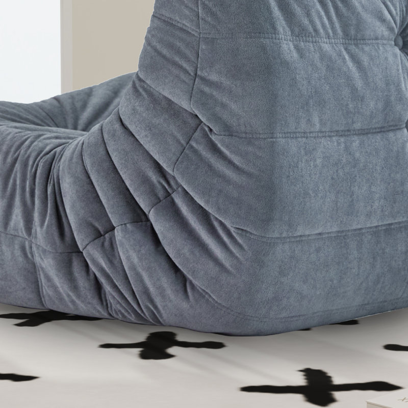 Bean Bag Chair & Lounger, Gray Velvet