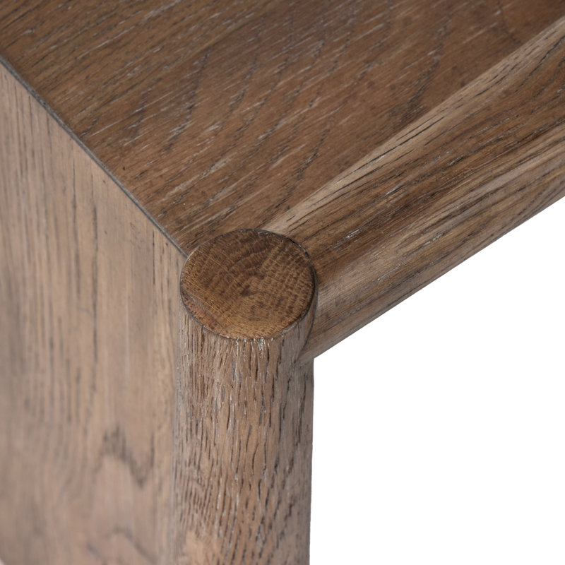 Glenview Solid Wood End Table, Weathered Oak