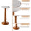 Farmhouse Distressed Finish Tray Top End Table with White Tabletop and Wooden Legs Side Table