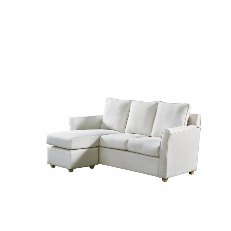 Thurman Upholstered L-Shaped Sectional Reversible, Cream