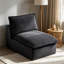 Canapé modulaire simple à compression sous vide, fauteuil sans accoudoirs en velours côtelé rayé pour une combinaison d'espace flexible-10428381-10428355