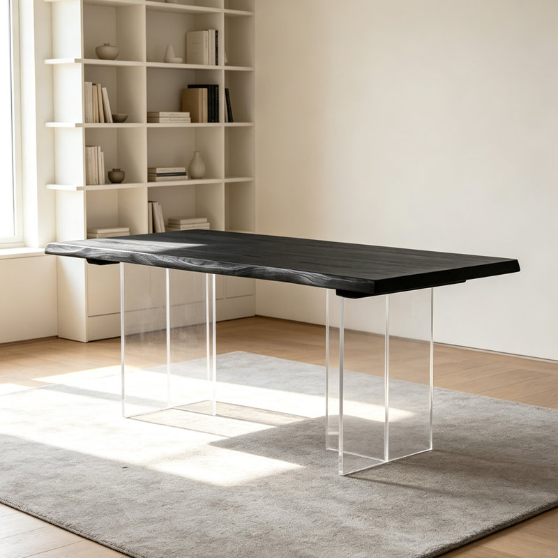 Bureau pratique en bois de pin durable, H 29,52 po x l 78,74 po x P 31,49 po