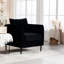 Mid-Century, simple, velours, méridienne, ligne audacieuse, coussin, bureau, fauteuil d'appoint simple et facile à nettoyer en velours noir avec structure en métal et tapis antidérapants pour chambre à coucher confortable, long-143753599