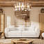 Sherpa Upholstered Sofa with Wood Wedge Legs-1310365224