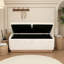 Banc ottoman de rangement recouvert de velours avec compartiment de rangement dissimulé sous le couvercle et siège rembourré-1810381628