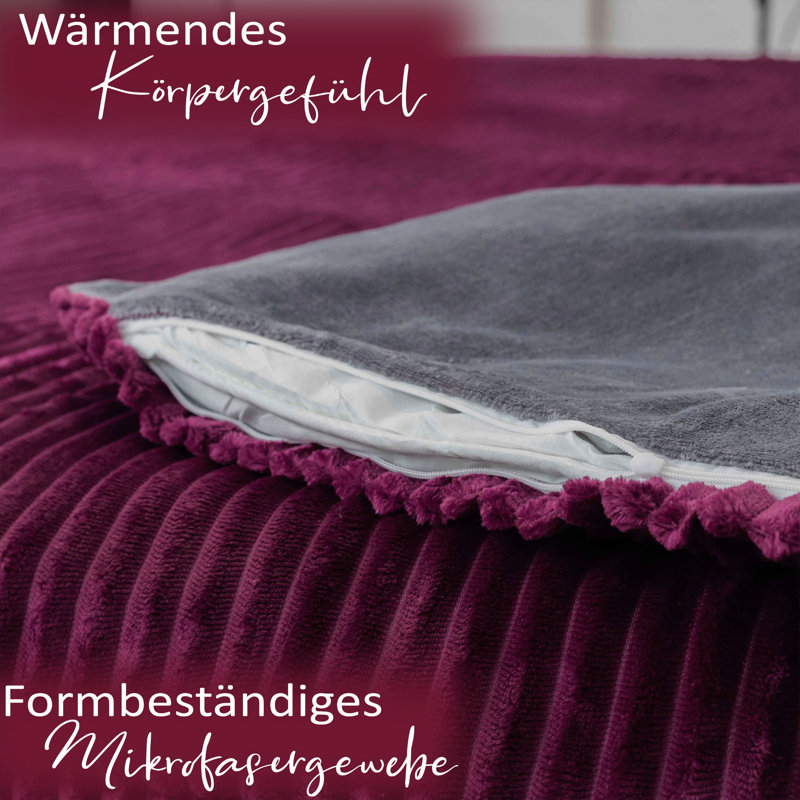 Kord DF Polyester Solid Colour Duvet Cover Set with Pillow Shams