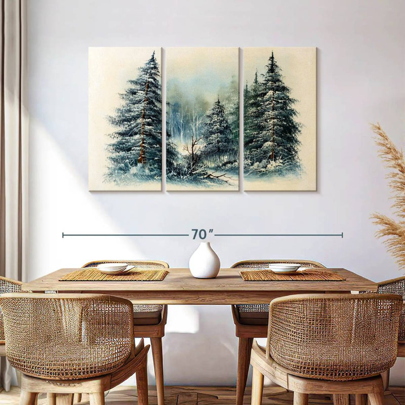 Harnek Winter Evergreen Forest, H 36 po x l 57 po