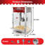Machine à maïs soufflé 16Oz commercial avec bouilloire 1440W - Machine à maïs soufflé de comptoir avec 3 interrupteurs de commande, verre trempé, cadre en acier inoxydable, rouge - Comprend une cuillère et des cuillères