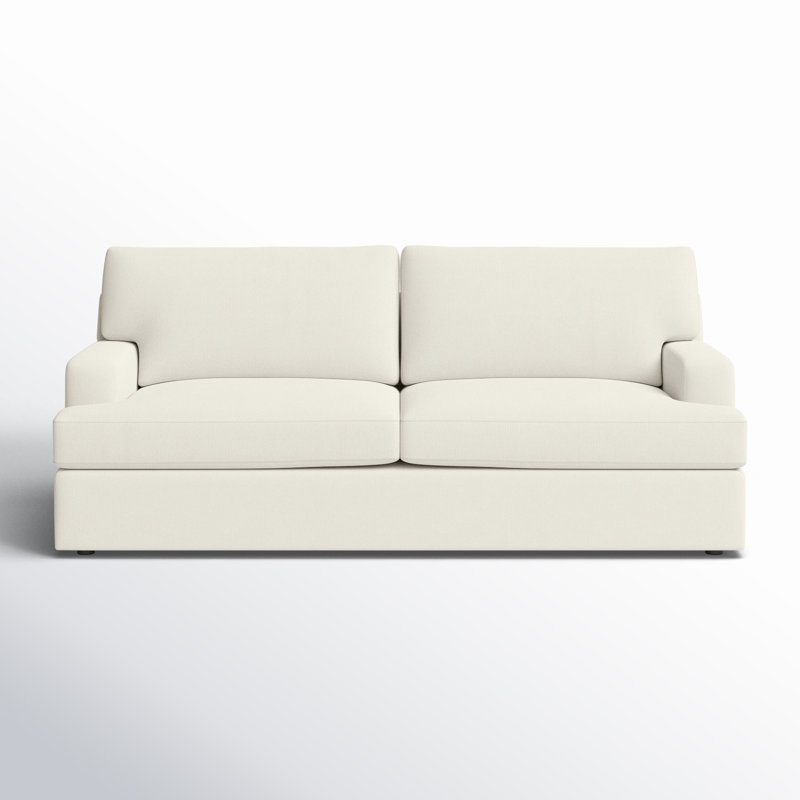 Cleo 84" Upholstered Custom Sleeper Sofa, Valet Carbon Tweed