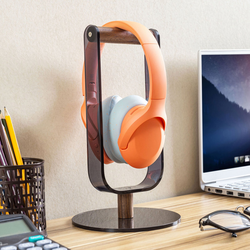 Support de casque audio noir en acrylique