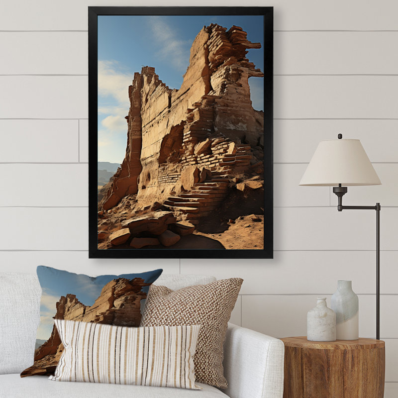 Averiee Desert Spires III sur impression sur toile, H 20 po x l 12 po x P 1 po, Cadre photo noir
