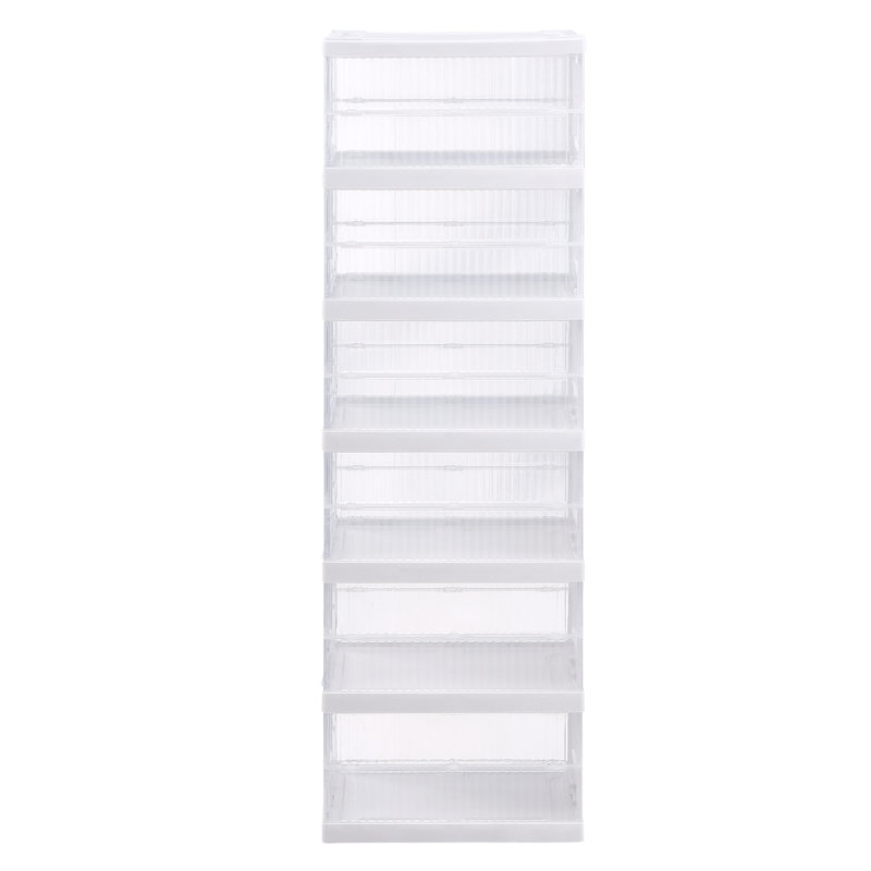 6 Pair Stackable Shoe Storage Cabinet