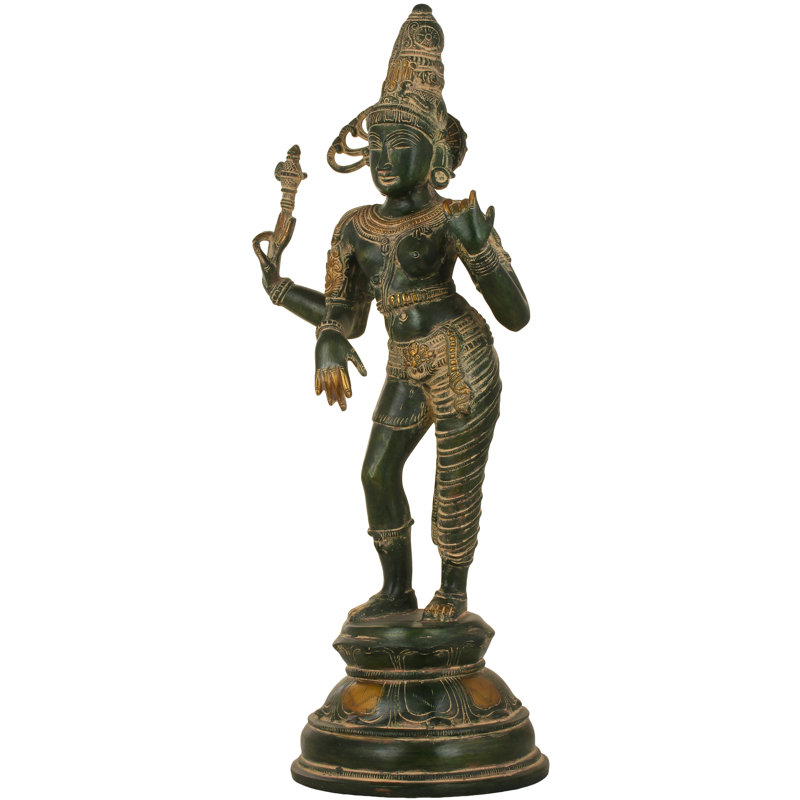Statue Ardhanarishvara Shiva-Shakti, Brun