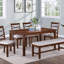 Mobilier de salle à manger ensemble de table de salle à manger X chaises et un banc