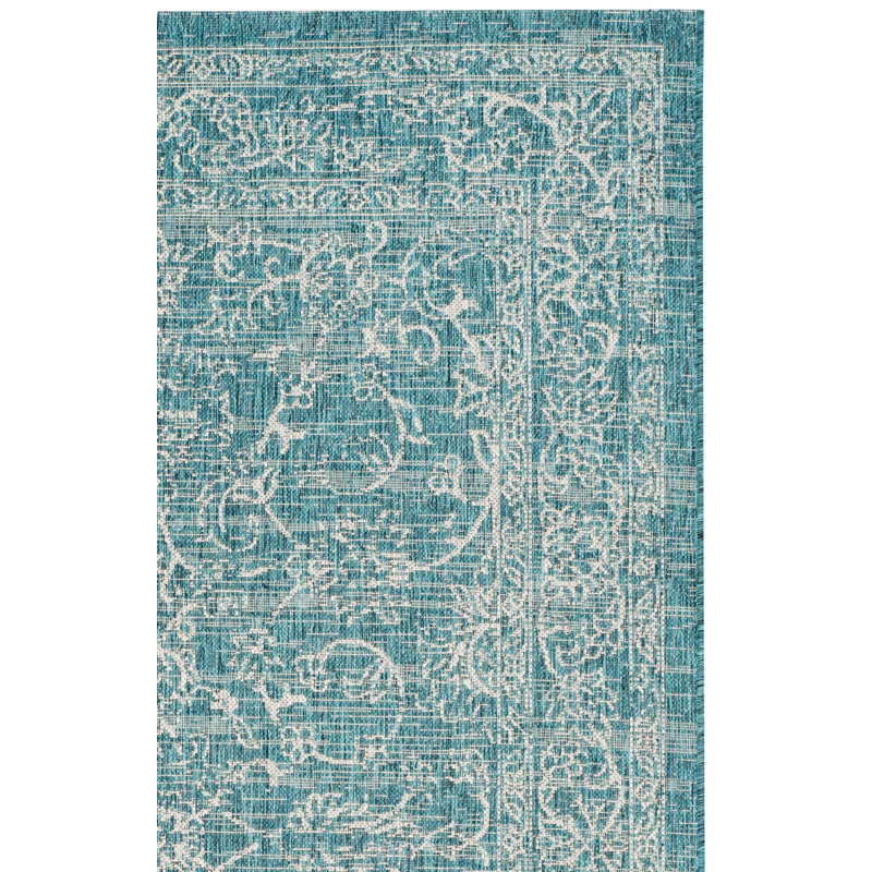 Tapis d'intérieur / extérieur à motif floral Cherene, Rectangle 9 pi x 12 pi