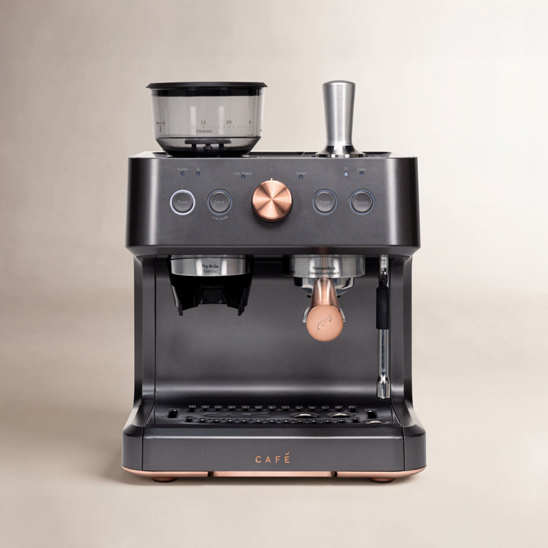 Café Bellissimo Semi-Automatic Espresso Machine, Matte Black