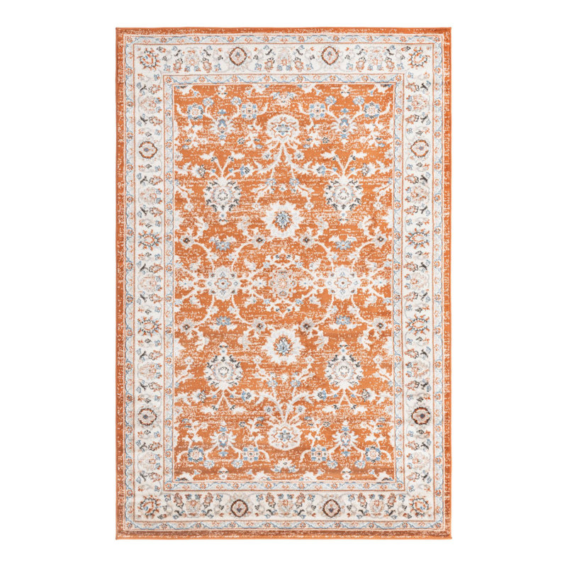Kyte Floral Indoor Rug, Rectangle 5'3" x 8'