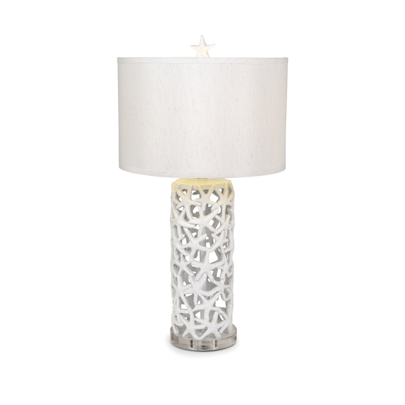 Darla - 30" Poly Star Table Lamp - Set of 2 - White Finish