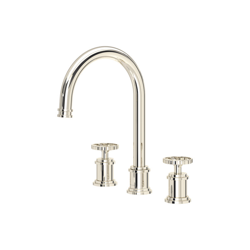 Armstrong Widespread Lavatory Faucet With C-Spout, Polished Nickel