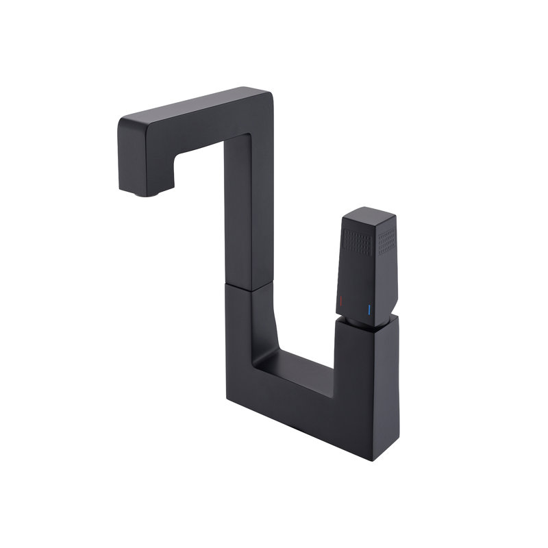 Single-Hole Single-Handle Bathroom Faucet, Matte Black