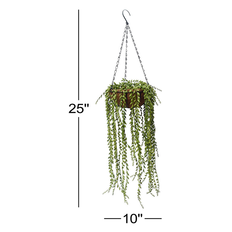 Plante grasse artificielle 25 po dans un panier