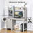 Farmhouse Computer Desk With Hutch And Cabinet (Not Including Office Chairs)-2056462173