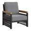 Fauteuil d'appoint Naru gris