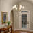 Mckevitt 6-Light Transitional Modern Shaded Chandelier with White Fabric Shades