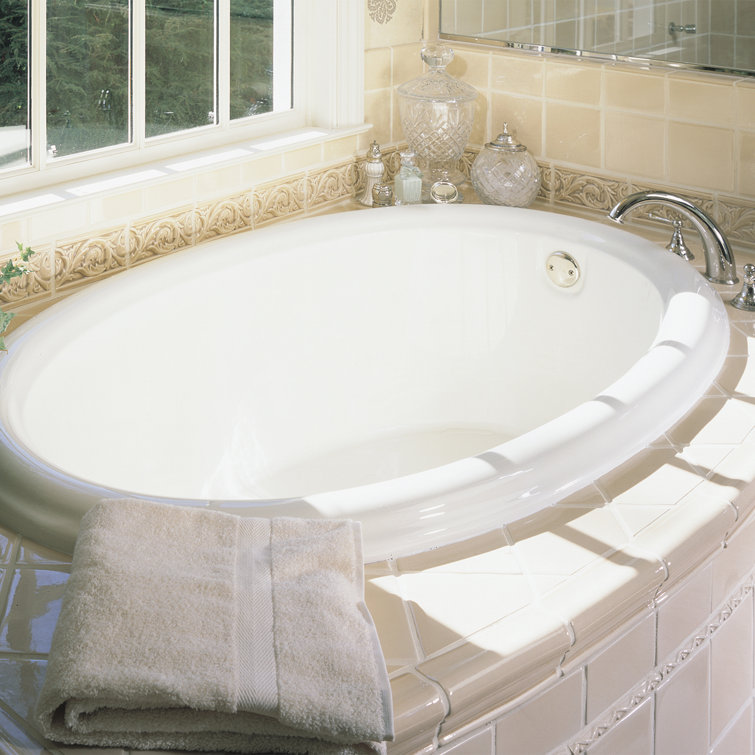 MTI Solutions Drop in Soaking Solid Surface Bathtub