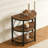 3-Tier Half-Round Narrow Side Table With Metal Frame-810858244