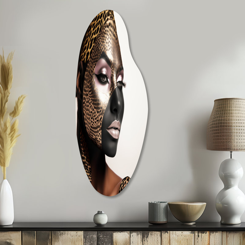 Art mural bohémien avec motif léopard, H 38 po x l 15 po