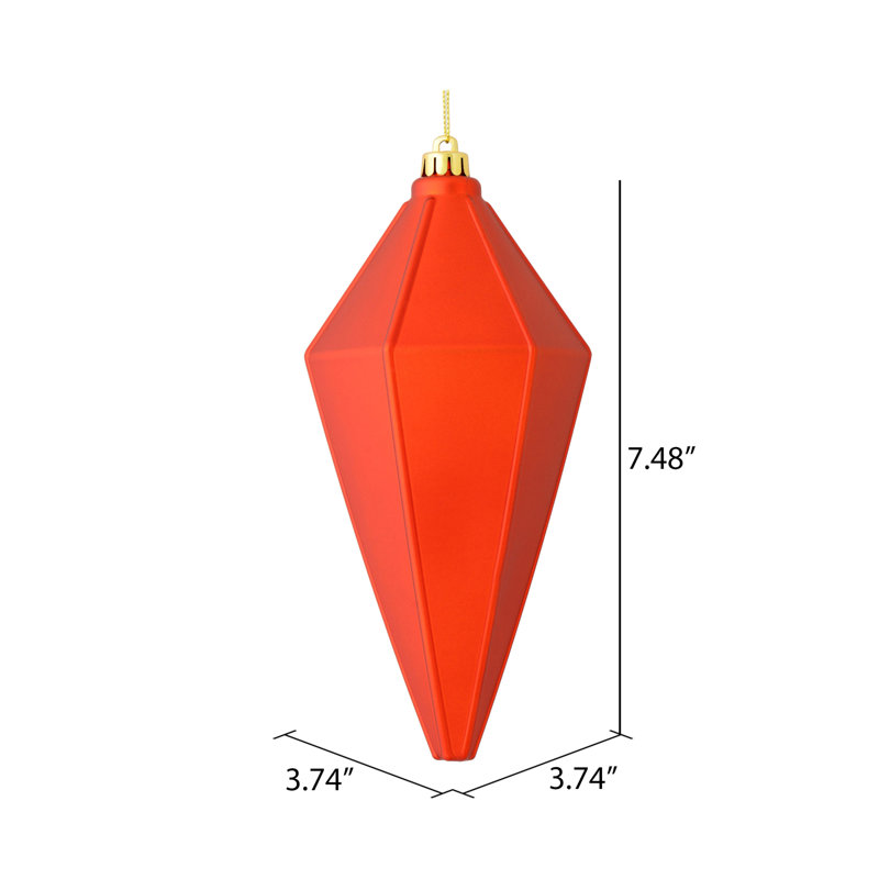 7" Lantern Ornament, Burnished Orange