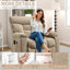 Fauteuil de massage surdimensionné et chauffé en microsuède de 41,6 po avec porte-gobelet-376276055