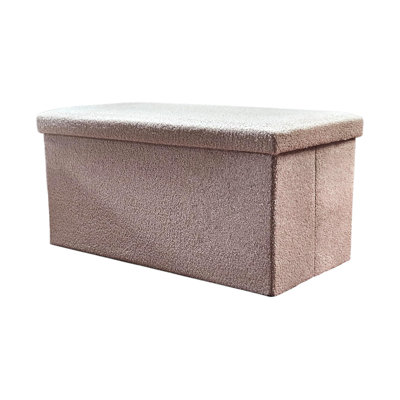 30" Boucle Storage Ottoman